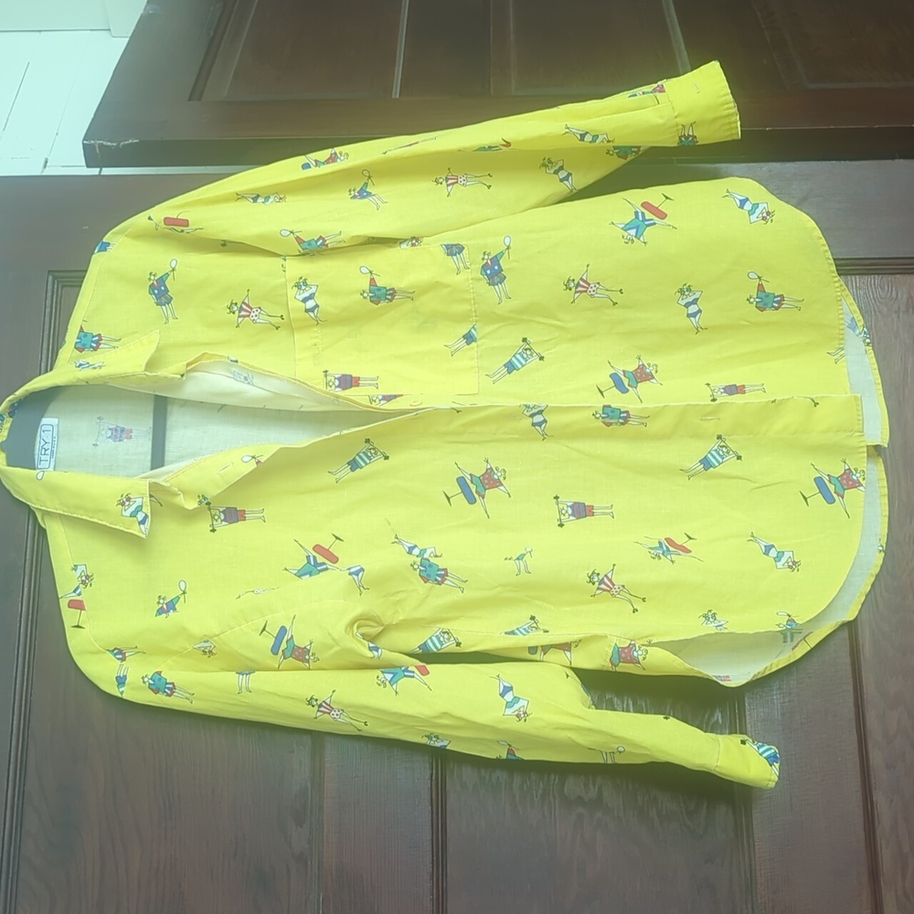 Vintage Try1 Button Down Top Sz M